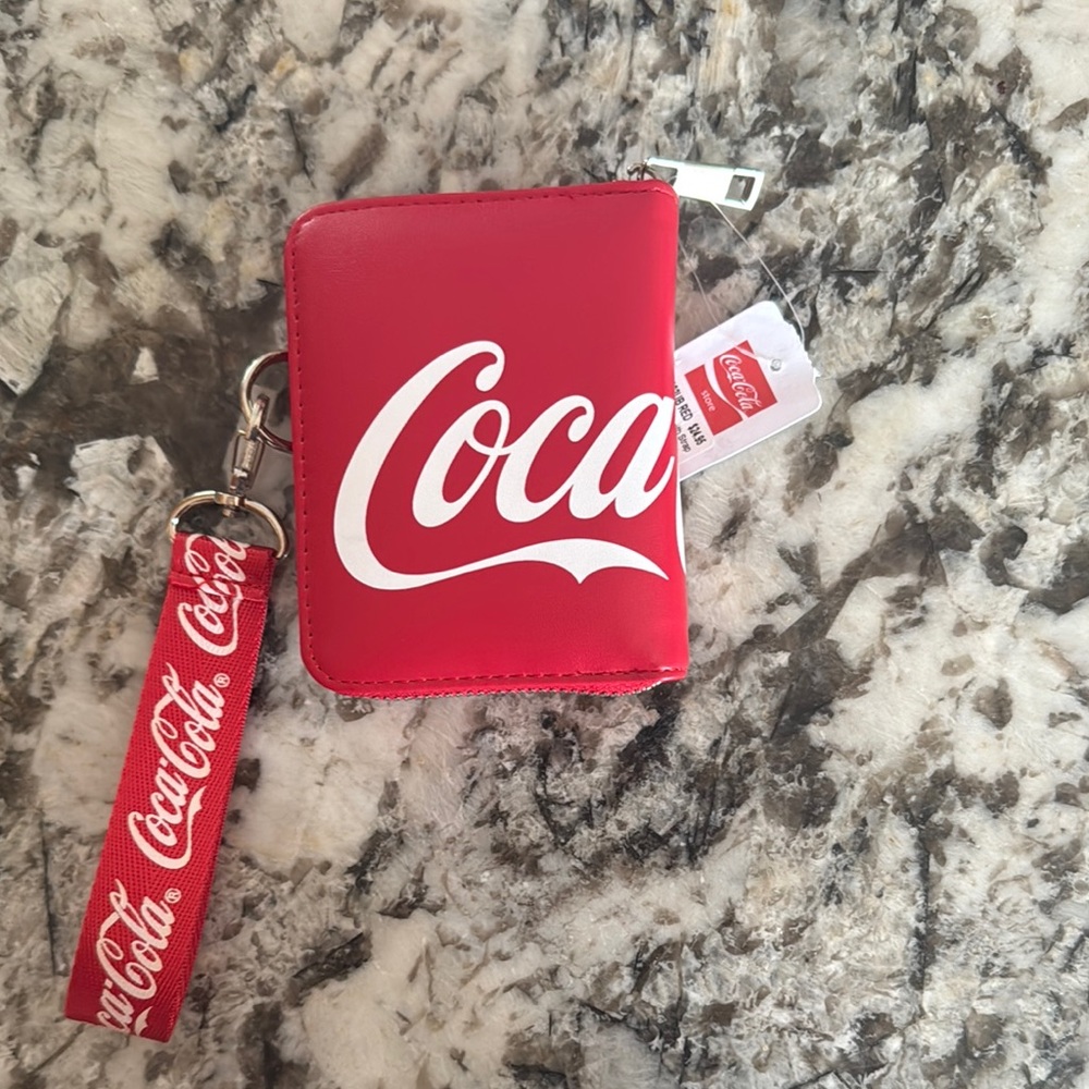 Coca-Cola Red Wallet with Lanyard